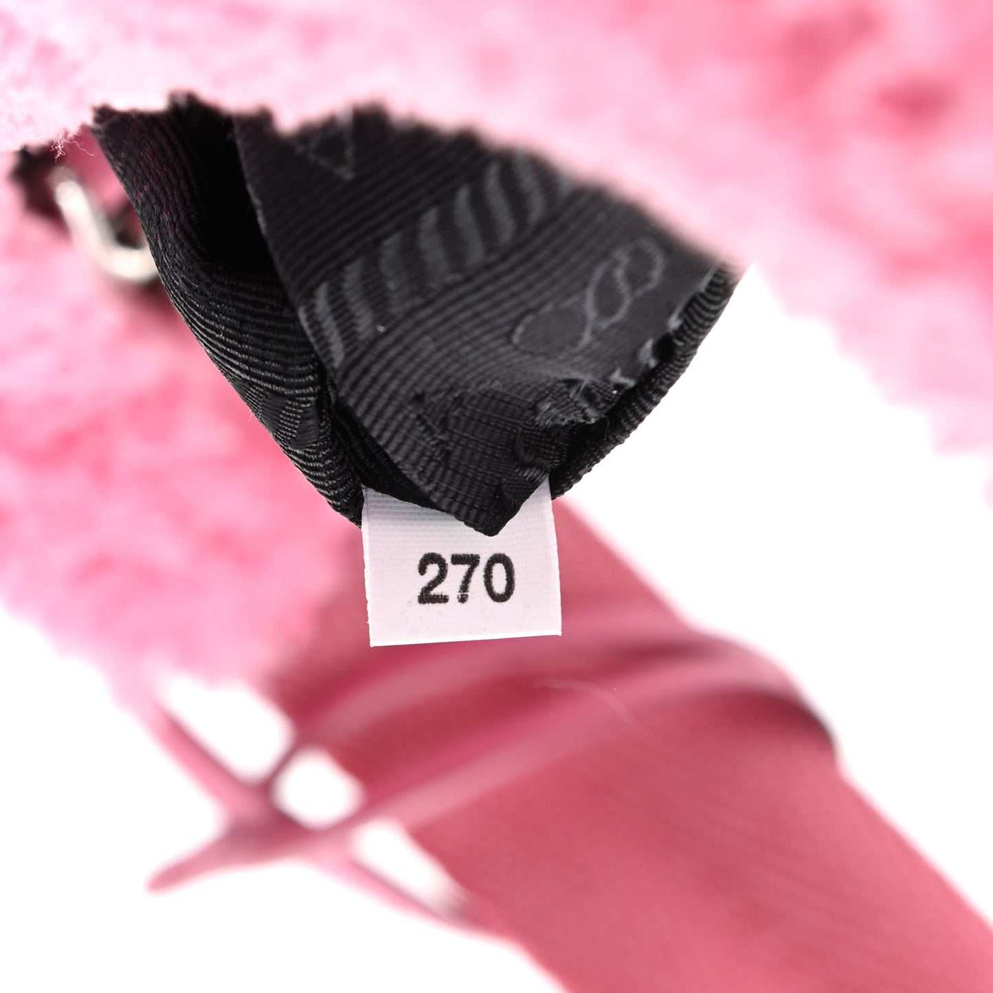 Terry Cloth Mini Re-Edition 2000 Bag Petalo Black