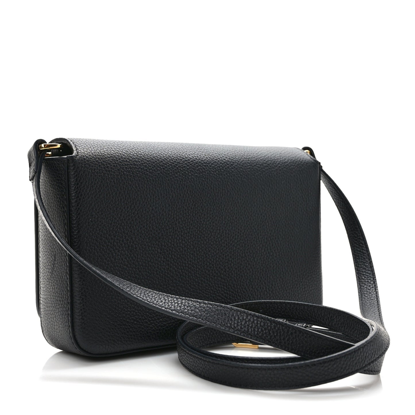 Grainy Calfskin Vintage Check Hampshire Crossbody Black