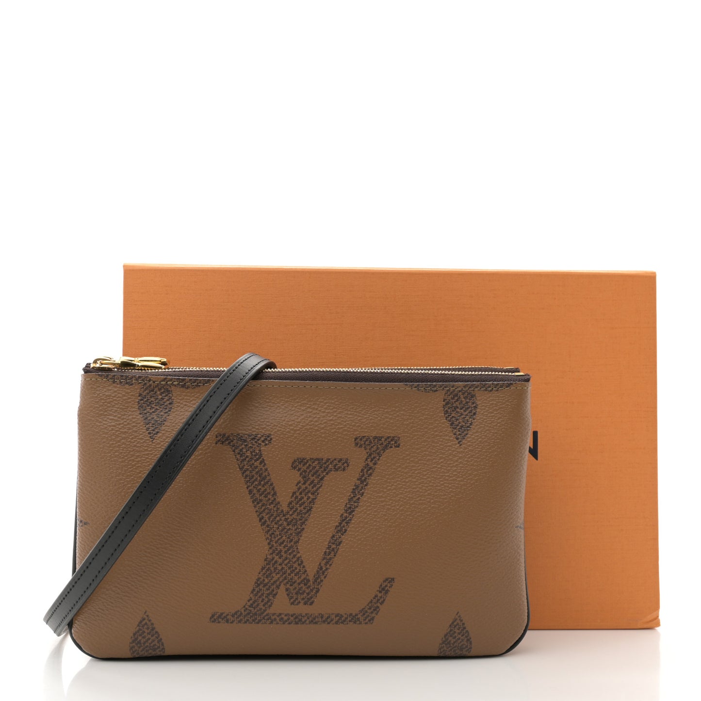 Reverse Monogram Giant Double Zip Pochette