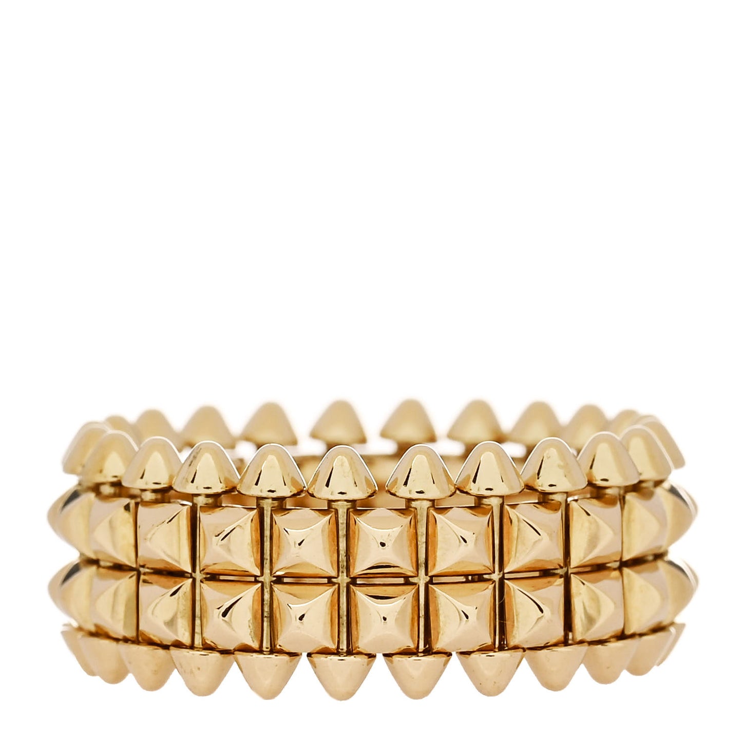 18K Yellow Gold Double Row Clash De Cartier Ring 57 8