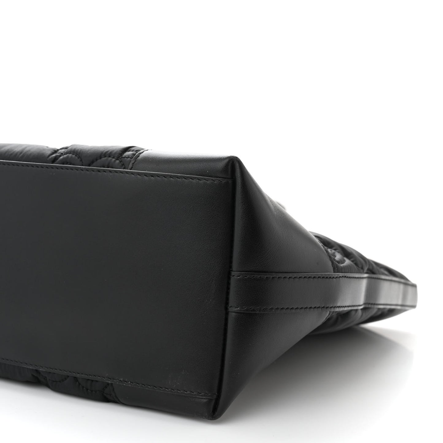 Nylon Calfskin Enamel GG Matelasse Medium Ophidia Shopping Bag Black