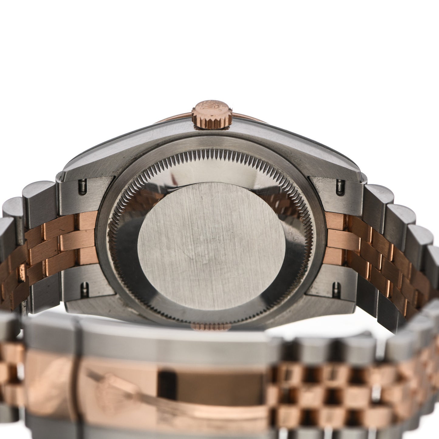 Stainless Steel 18K Everose Gold Diamond Mother of Pearl 36mm Oyster Perpetual Datejust Watch 126231