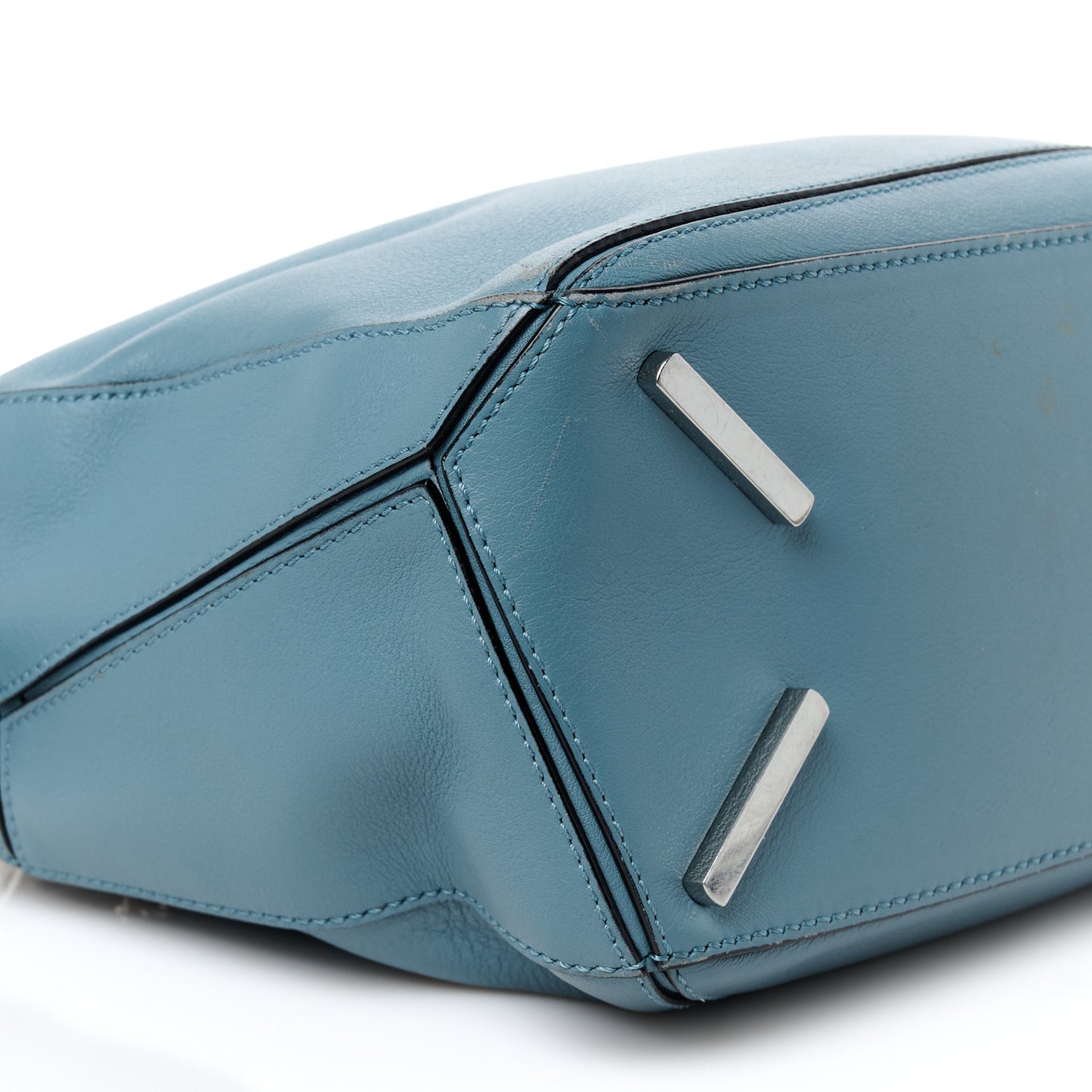Calfskin Small Puzzle Bag Stone Blue