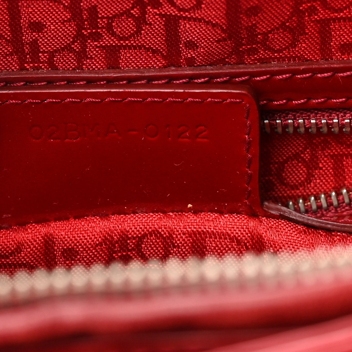 Patent Cannage Large Lady Dior Red