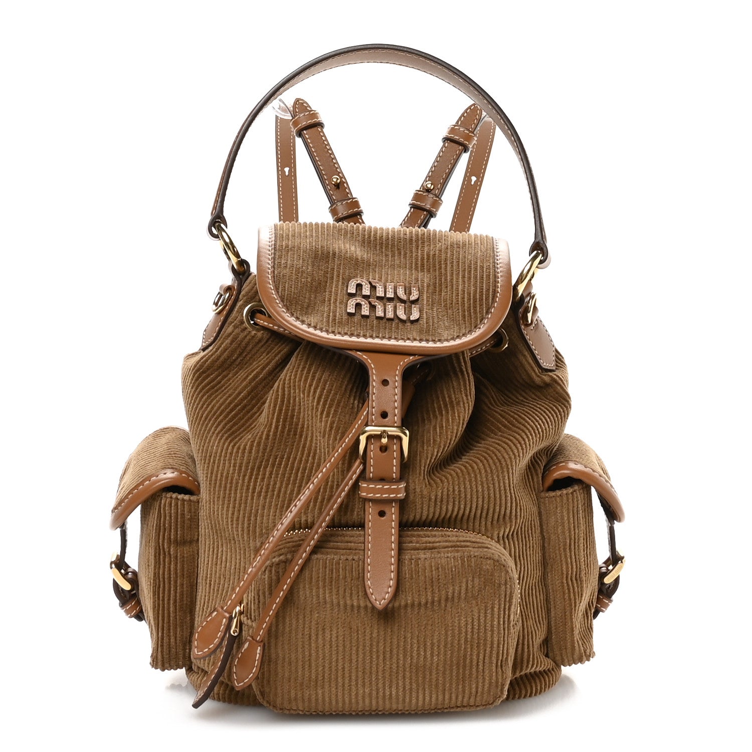 brown mini backpack corduroy Miu Miu Corduroy Soft Mini Backpack Cannella 1794455 – FASHIONPHILE