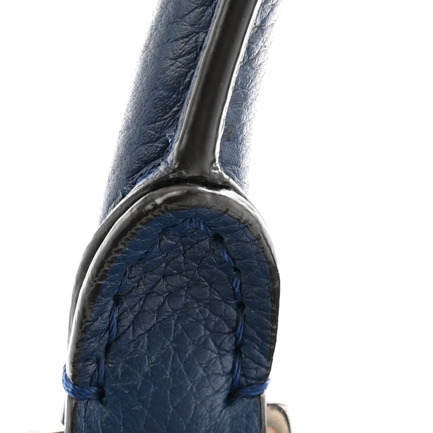 Drummed Calfskin Suede Medium Trapeze Ocean Bue