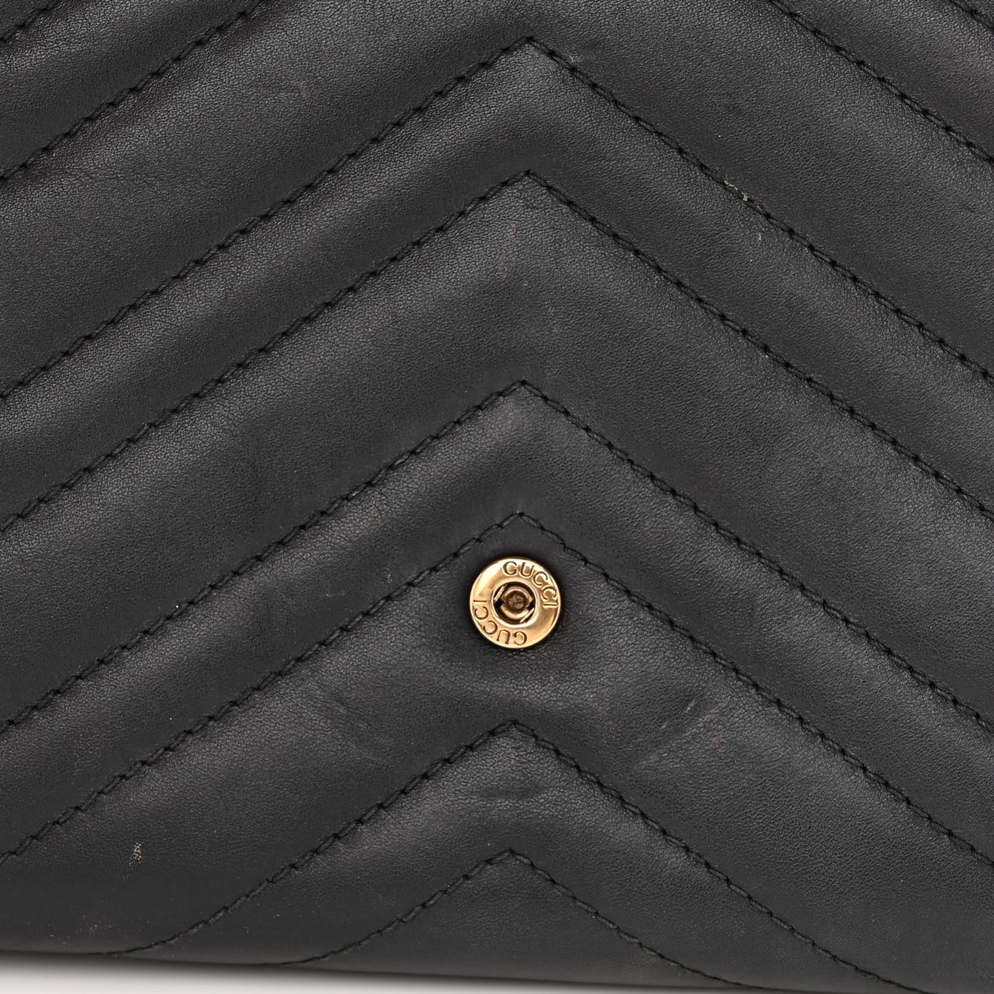 Calfskin Matelasse GG Marmont Chain Wallet Black