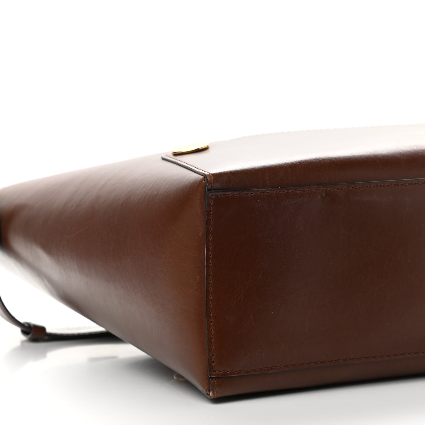 Eco Alter Nappa Studded Large Bucket Bag Cognac