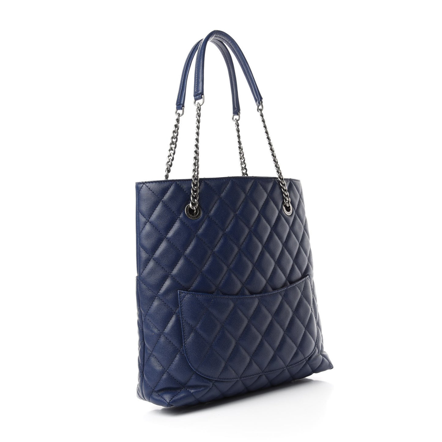 Caviar Quilted Small Urban Delight Tote Blue