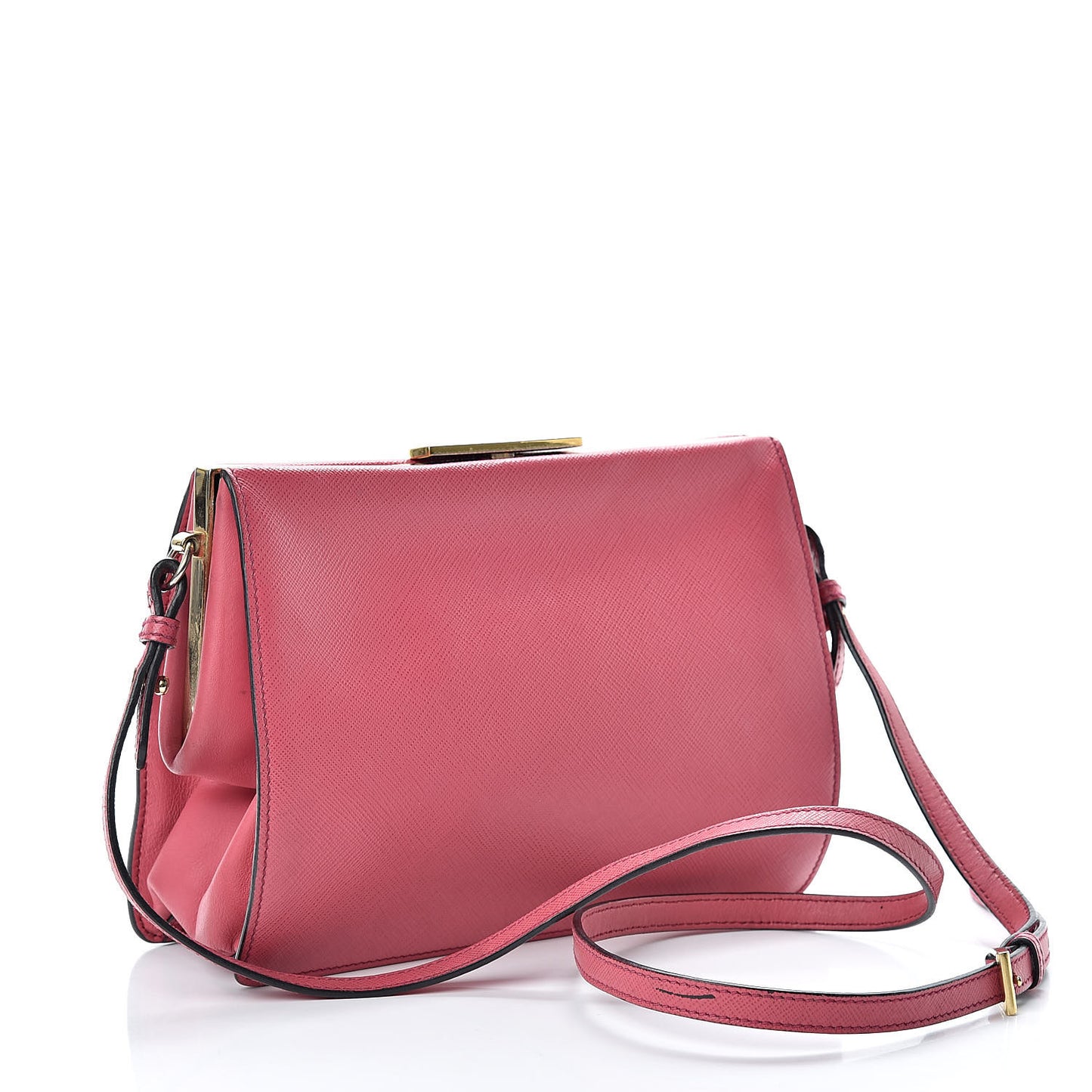 Saffiano City Calf Light Frame Bag Peonia