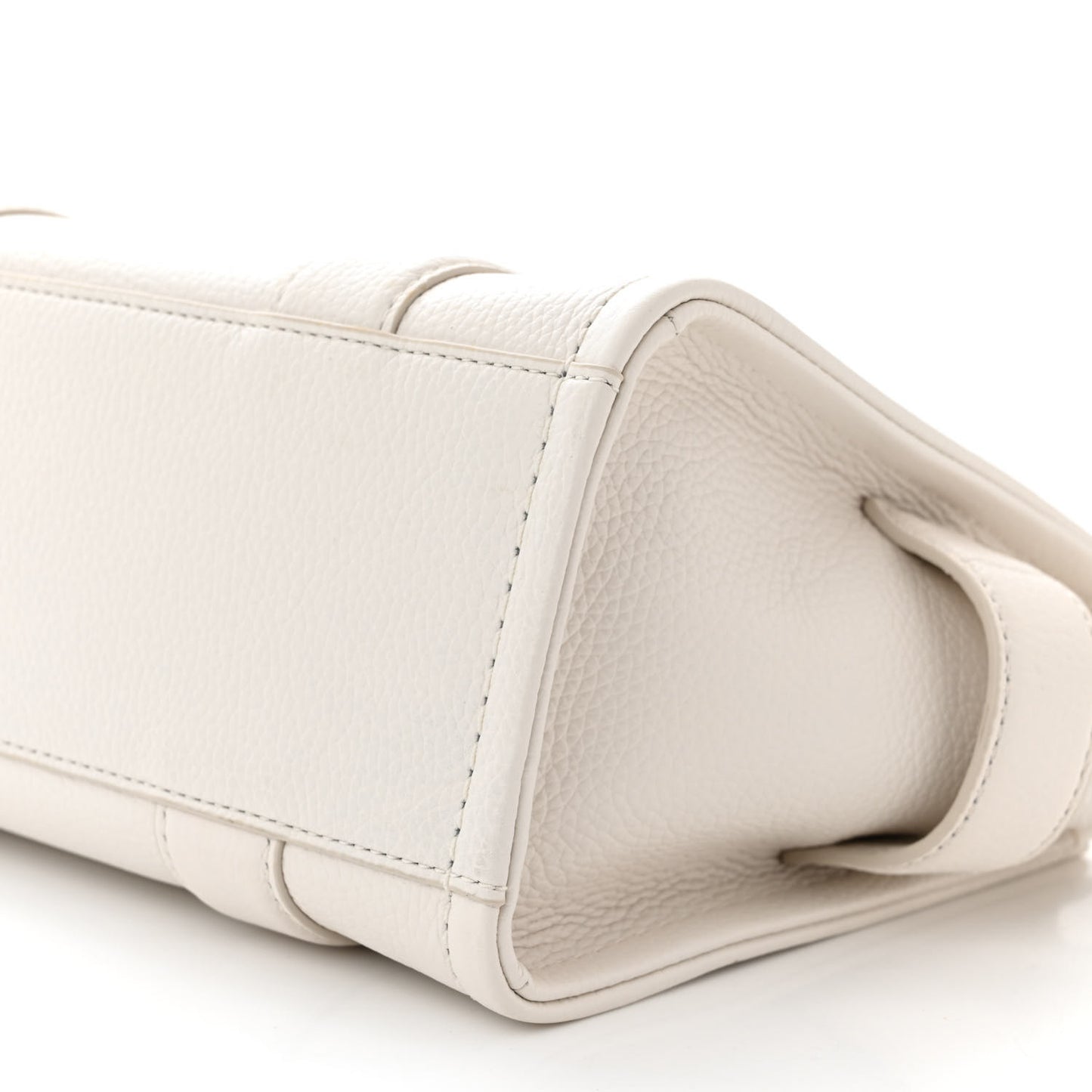 Grained Calfskin Mini The Tote Bag Cotton Silver