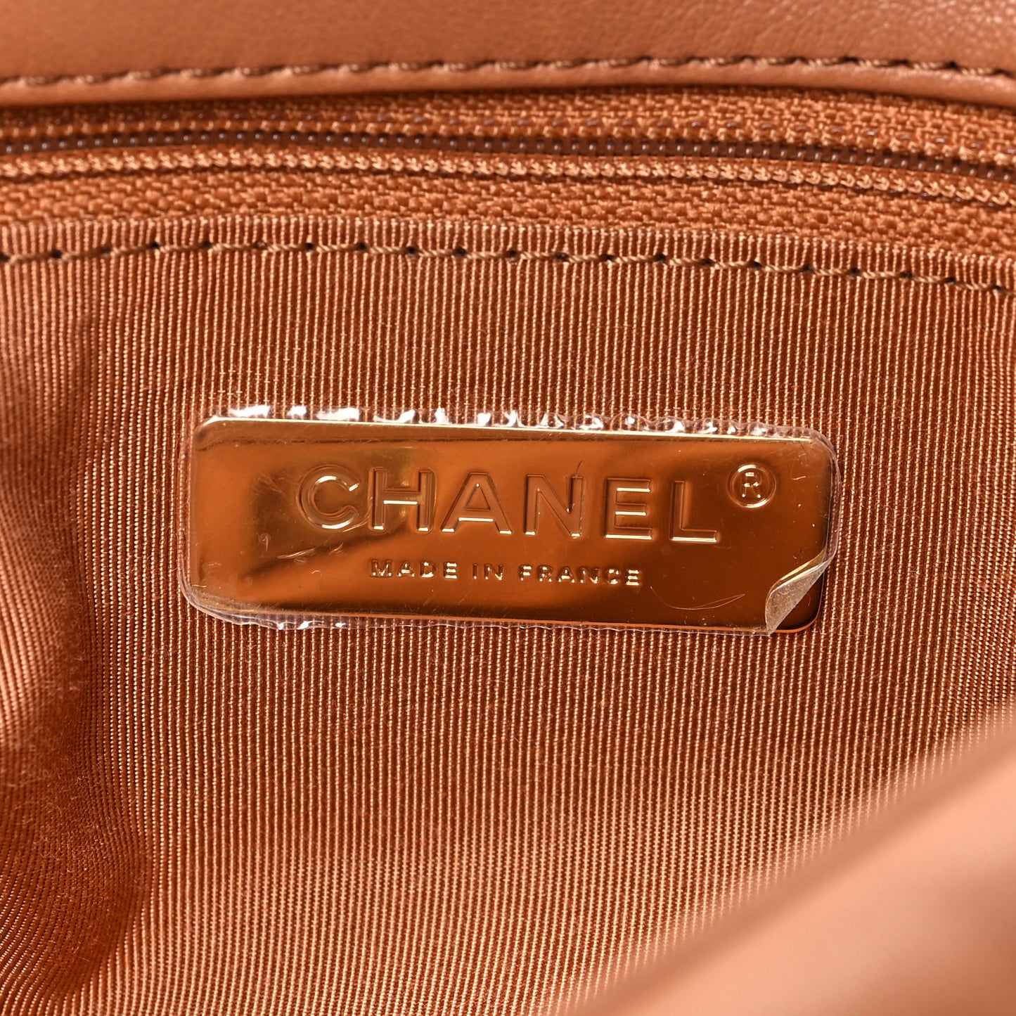 Lambskin Quilted Medium Chanel 19 Flap Brown