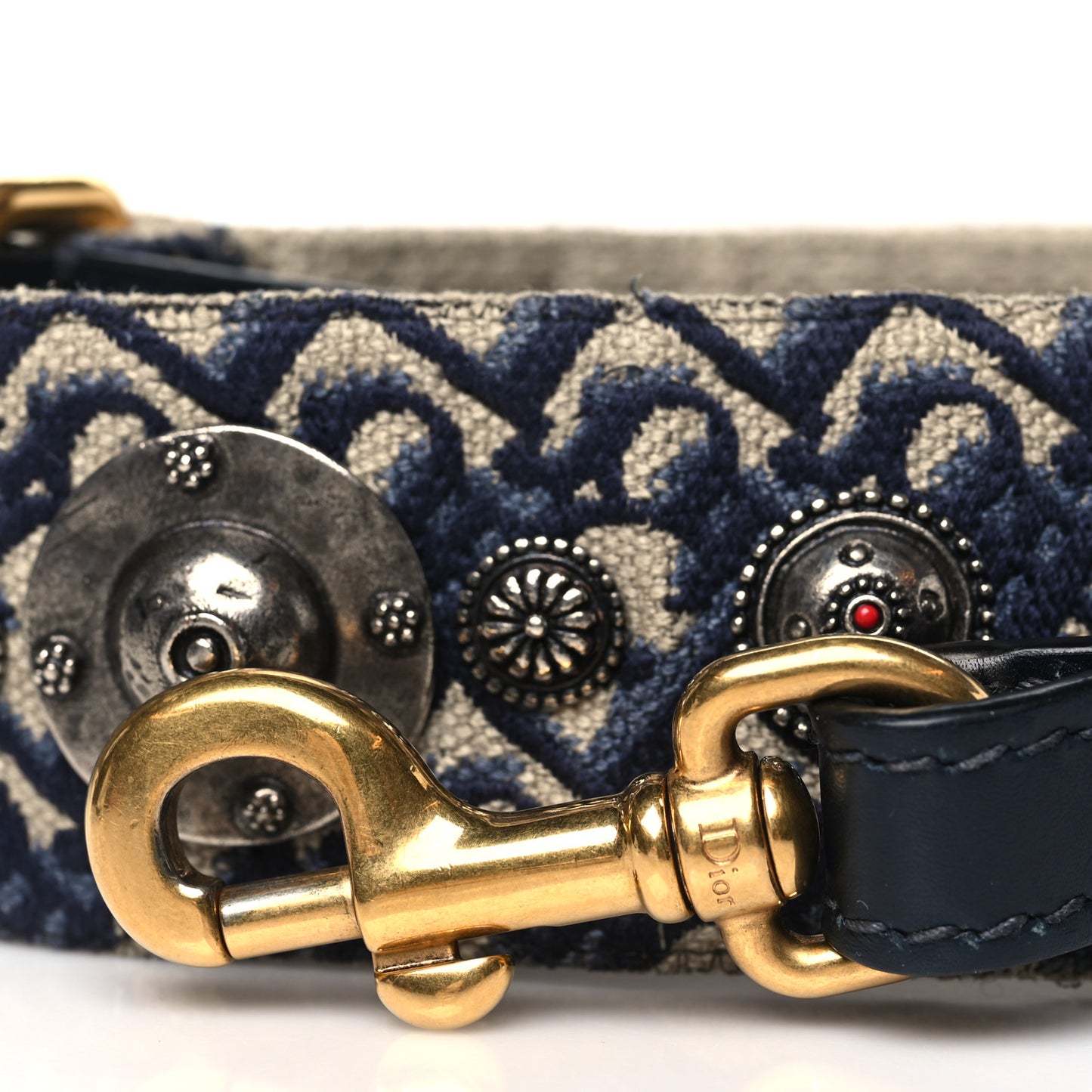 Oblique Studded Shoulder Strap Blue