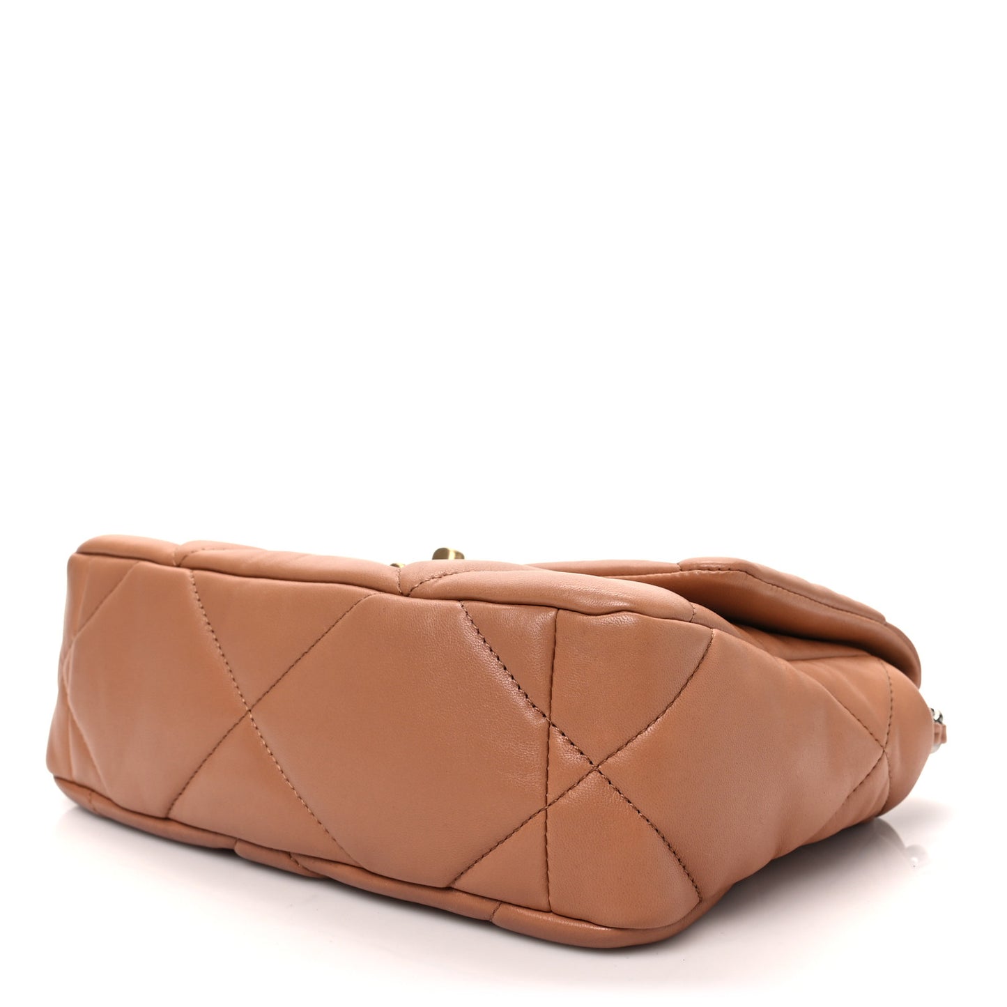 Lambskin Quilted Medium Chanel 19 Flap Brown