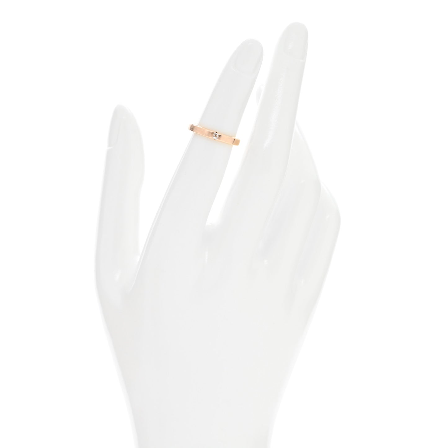 18K Rose Gold Diamond Charles Setting Satin Finish Ring 47 4