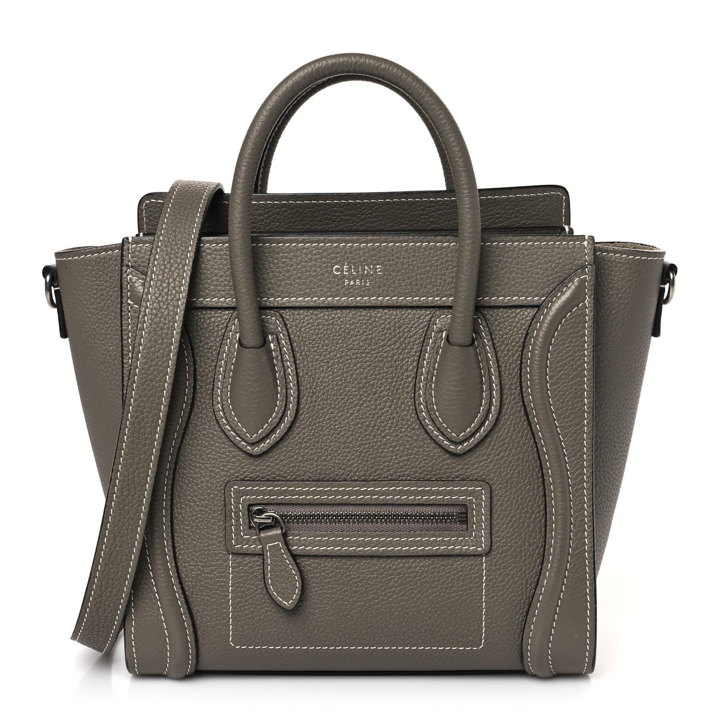 Drummed Calfskin Nano Luggage Souris