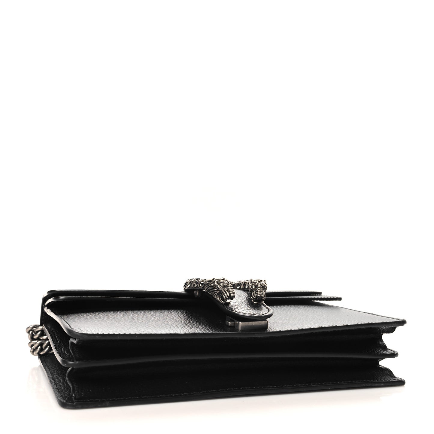Pebbled Calfskin Small Dionysus Shoulder Bag Black