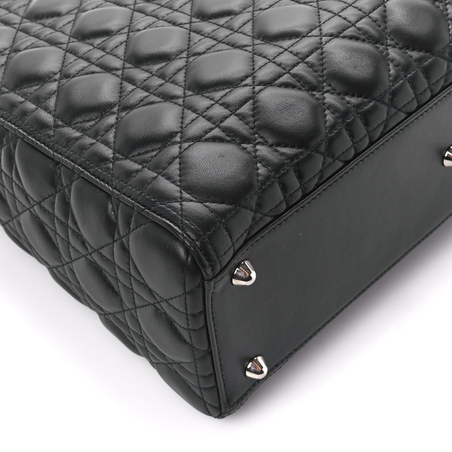 Lambskin Cannage Large Lady Dior Black