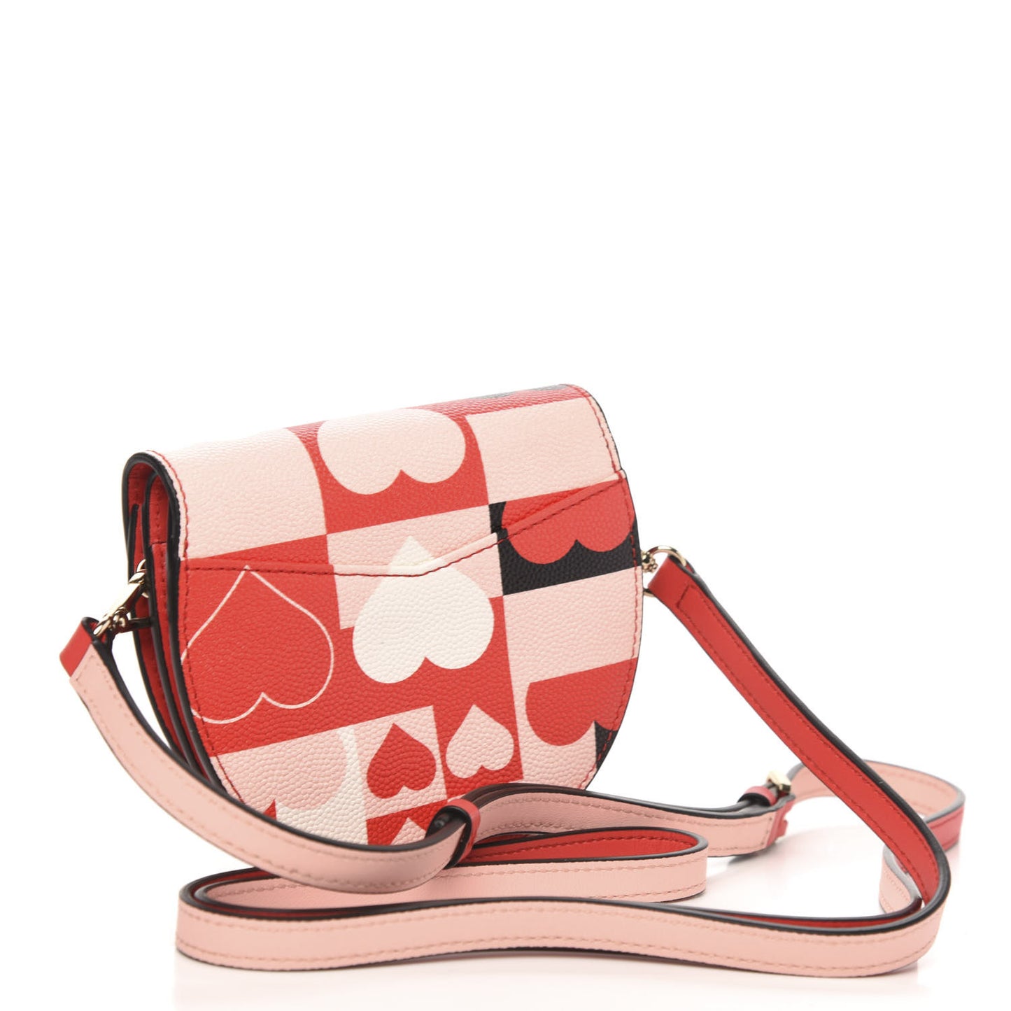 Calfskin Cubic Valentine Crossbody Wallet Multicolor