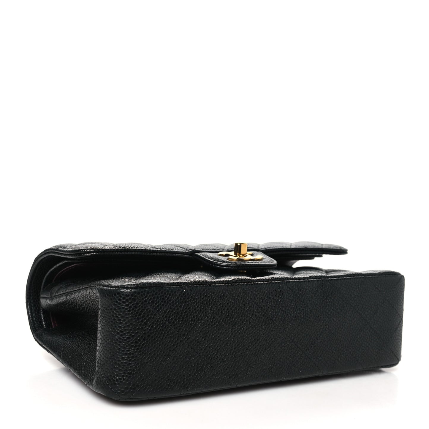 Caviar Quilted Small Double Flap Black