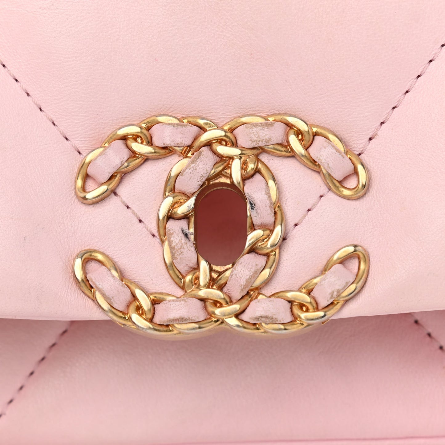 Lambskin Quilted Medium Chanel 19 Flap Light Pink