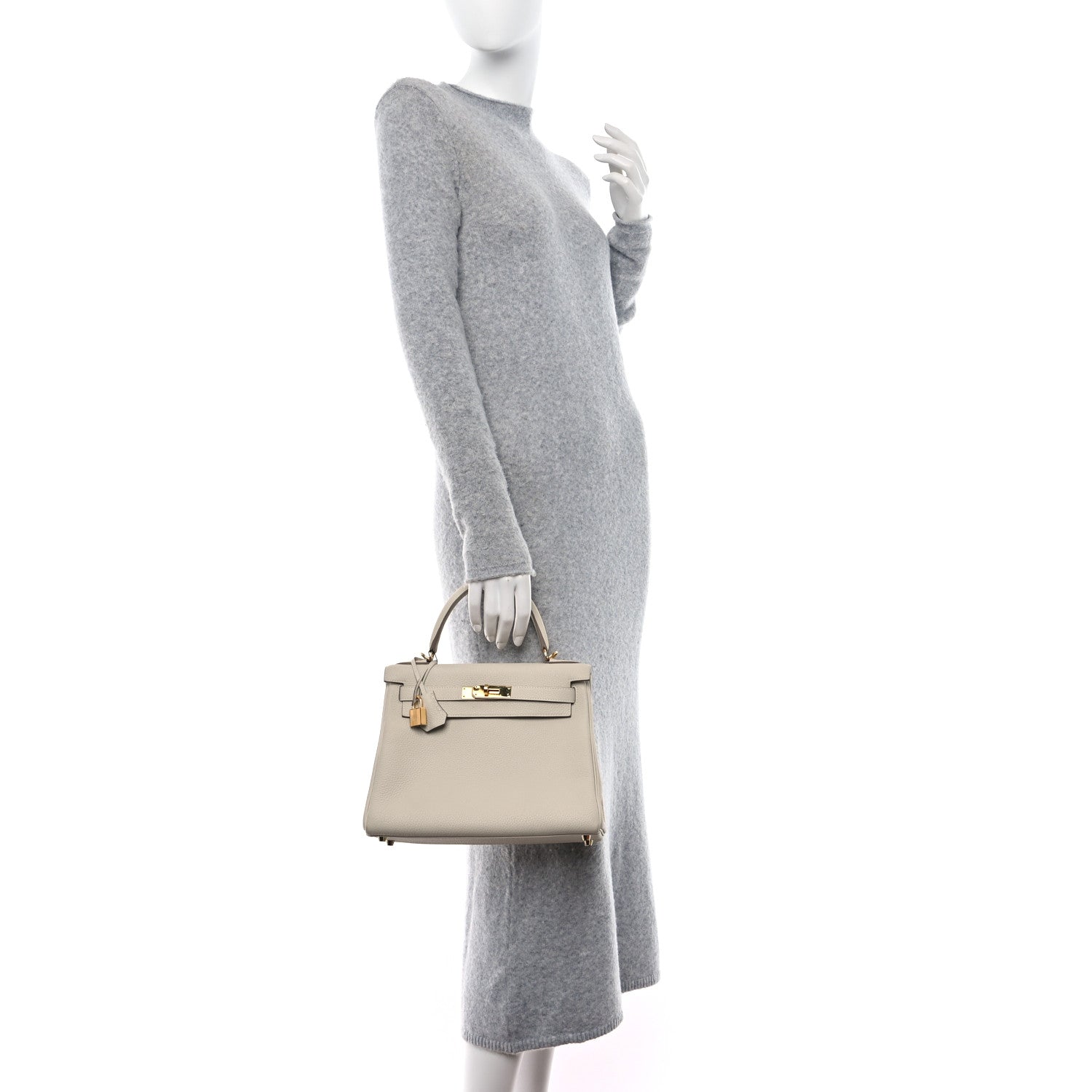 Hermes Togo Kelly Retourne 28 Craie 2 of 14