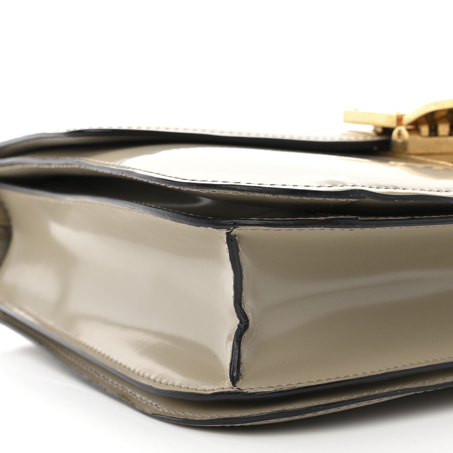 Spazzolato Calfskin Medium Classic Box Flap Bag Taupe