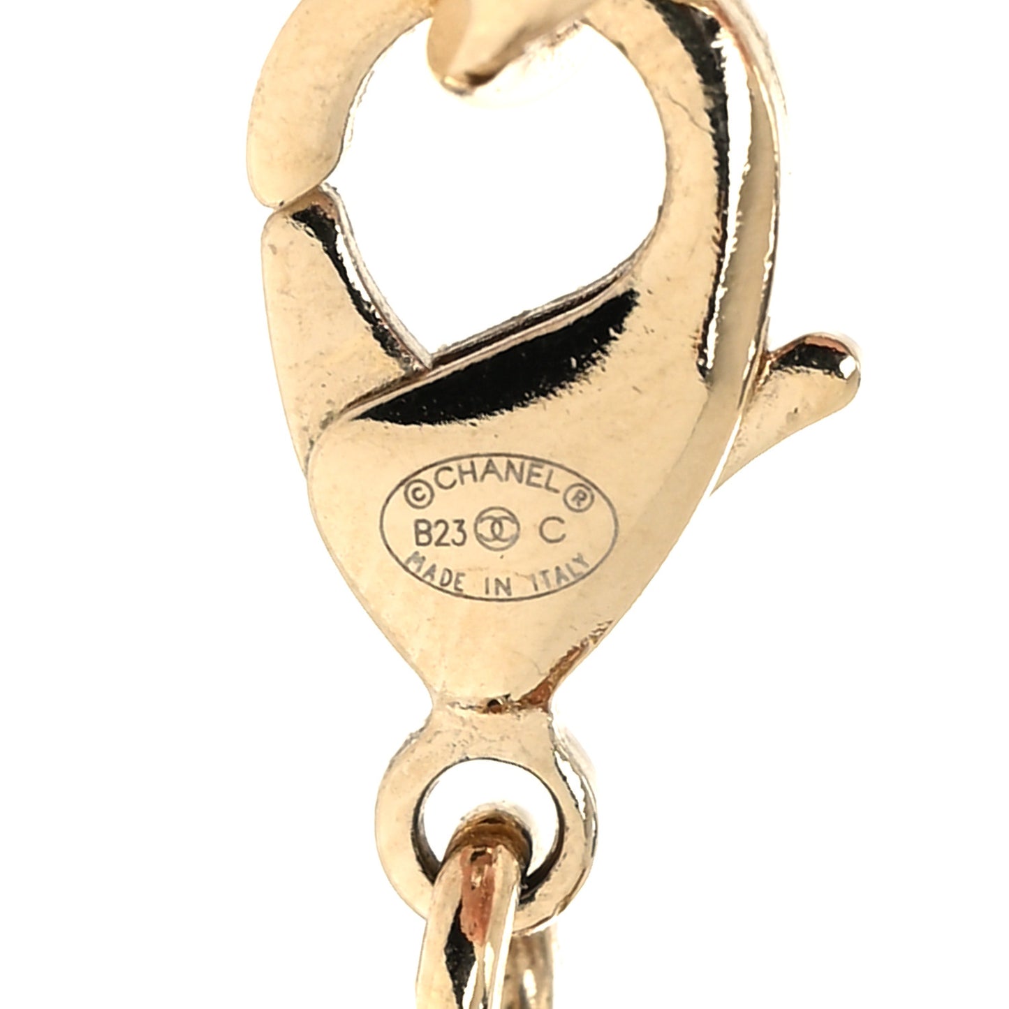 Lambskin Strass Crystal CC Star Choker Necklace Gold