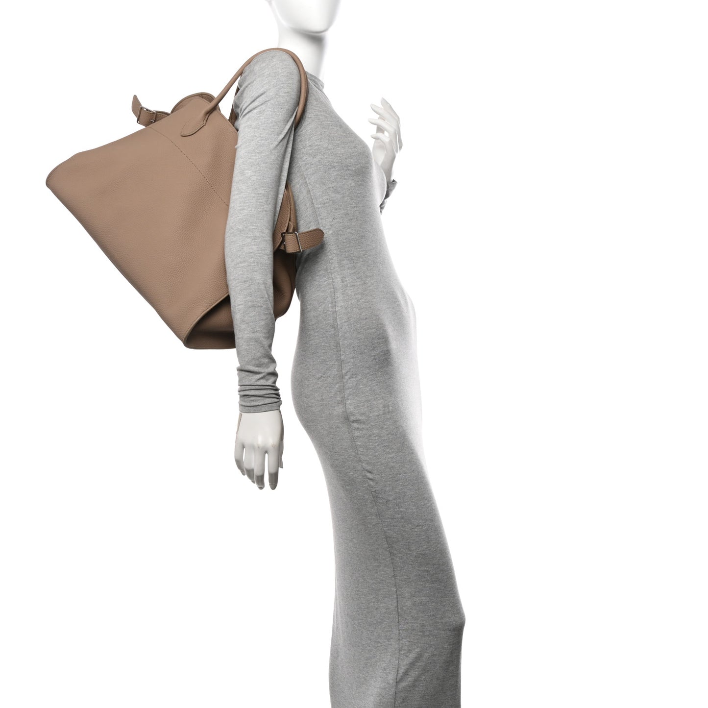 Matte Grained Calfskin Soft Margaux 17 Dark Taupe