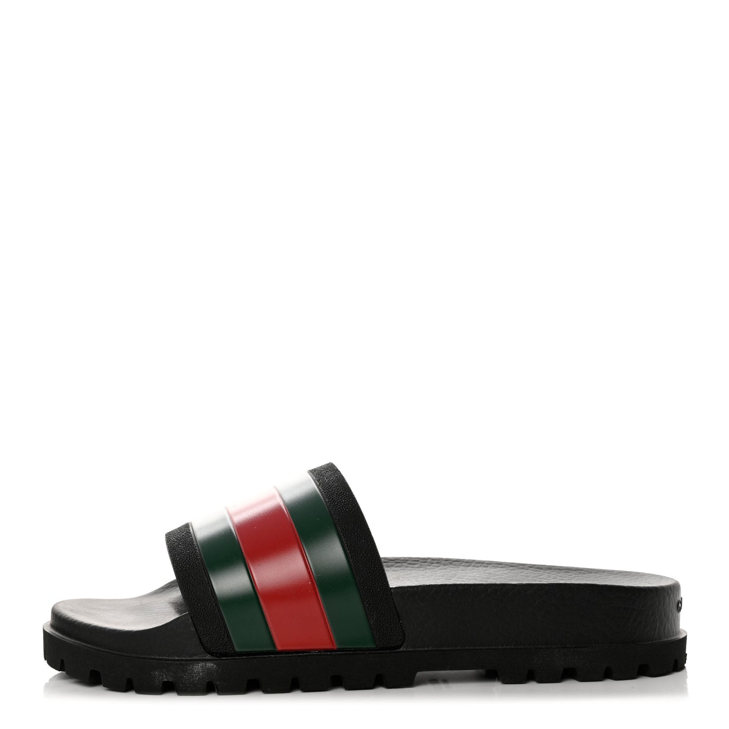 Rubber Web Mens Lug Sole Slide Sandals 11 Black Green Red