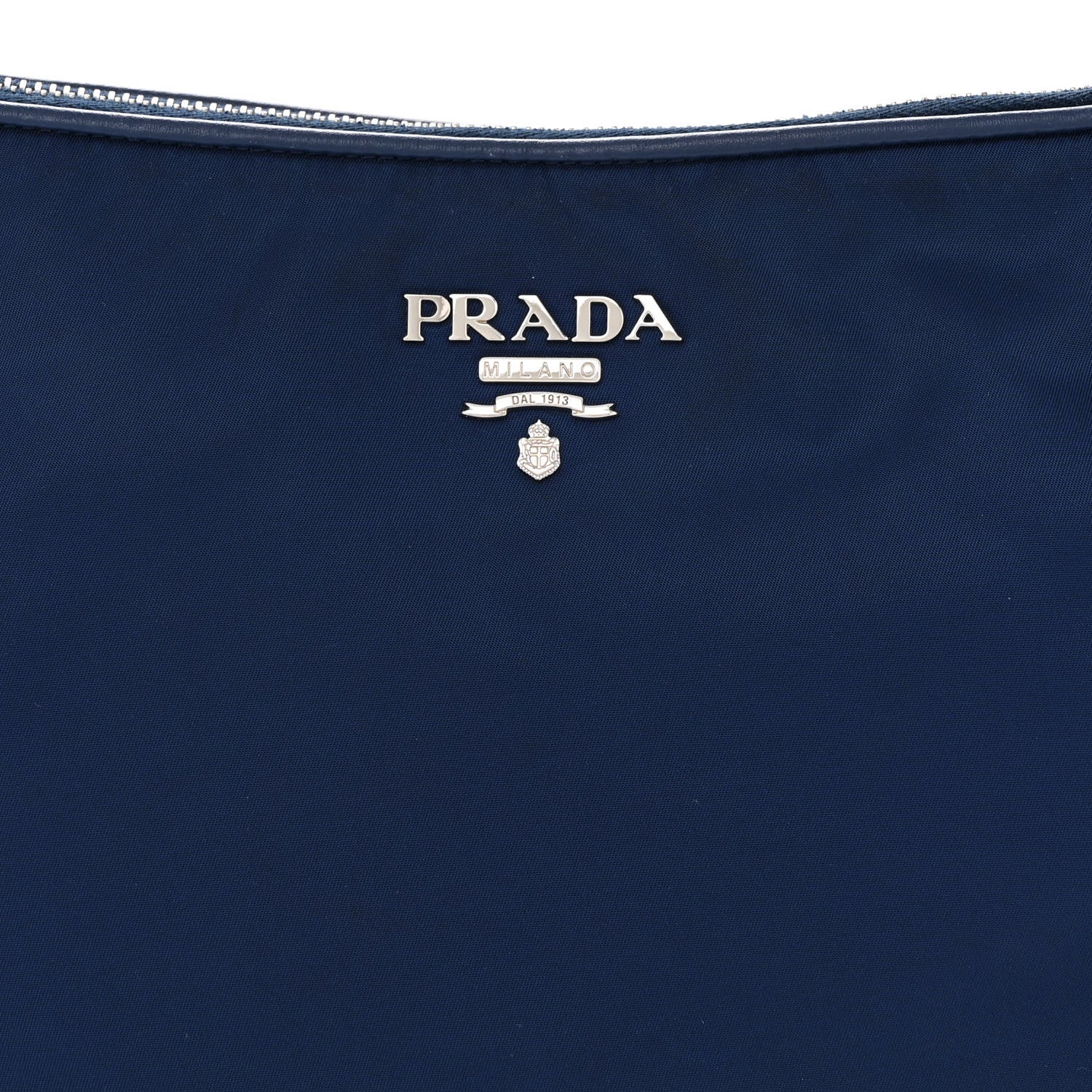 Prada Tessuto Nylon Soft Calfskin Shoulder Bag Royal 8 of 13