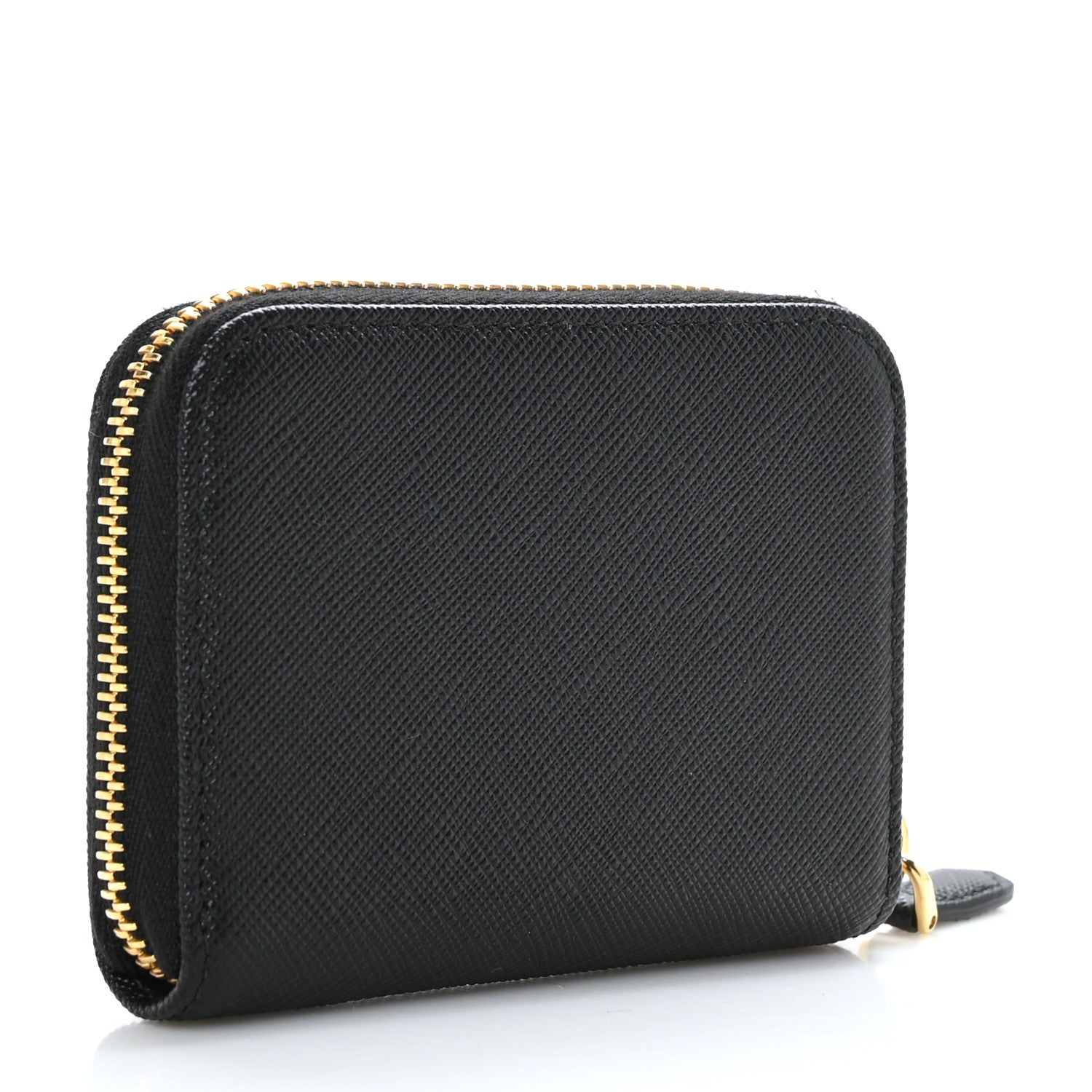 Prada Saffiano Metal Coin Purse Black 3 of 6