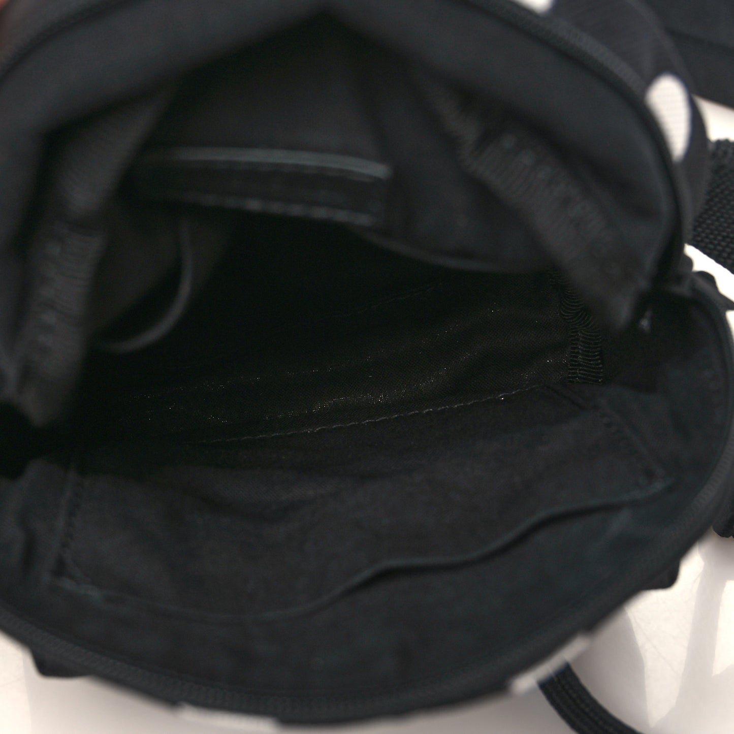 Recycled Casual Nylon Spray Polka Dots Mini Explorer Crossbody Backpack Black White