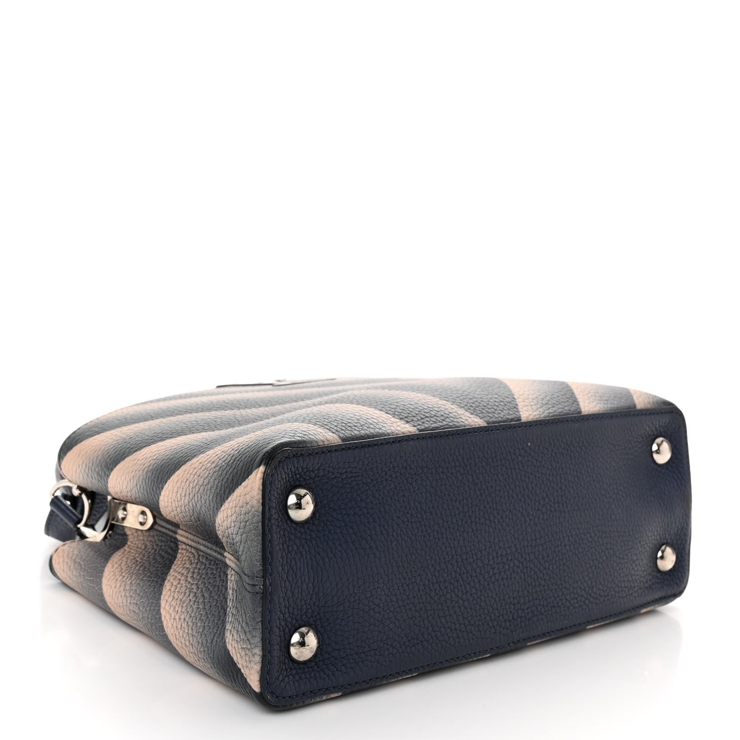 Louis Vuitton Taurillon Chevron Capucines PM Navy 4 of 12