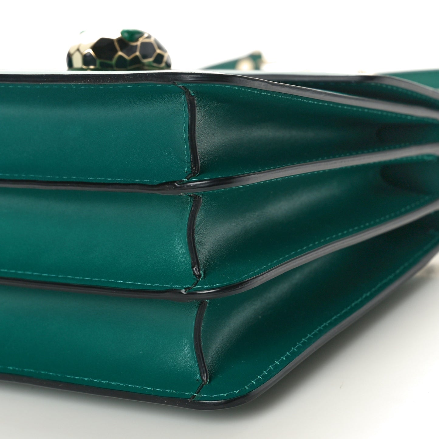 Calfskin Serpenti Forever Top Handle Emerald Green