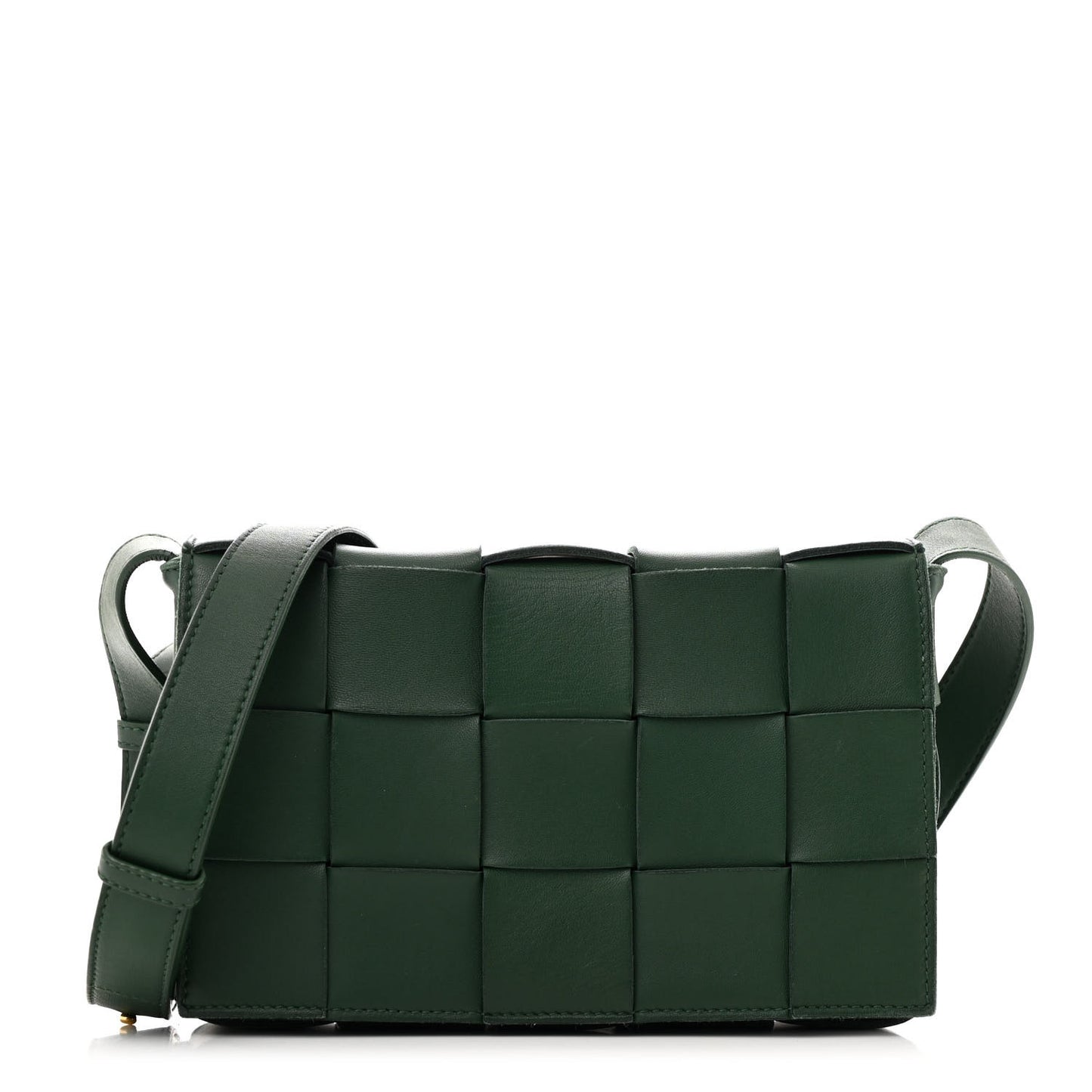 Lambskin Maxi Intrecciato Cassette Crossbody Bag Raintree