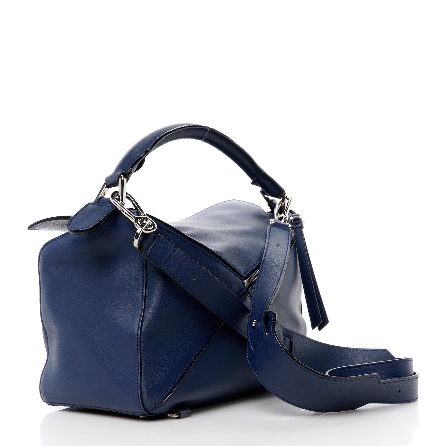 Calfskin Medium Puzzle Bag Marine