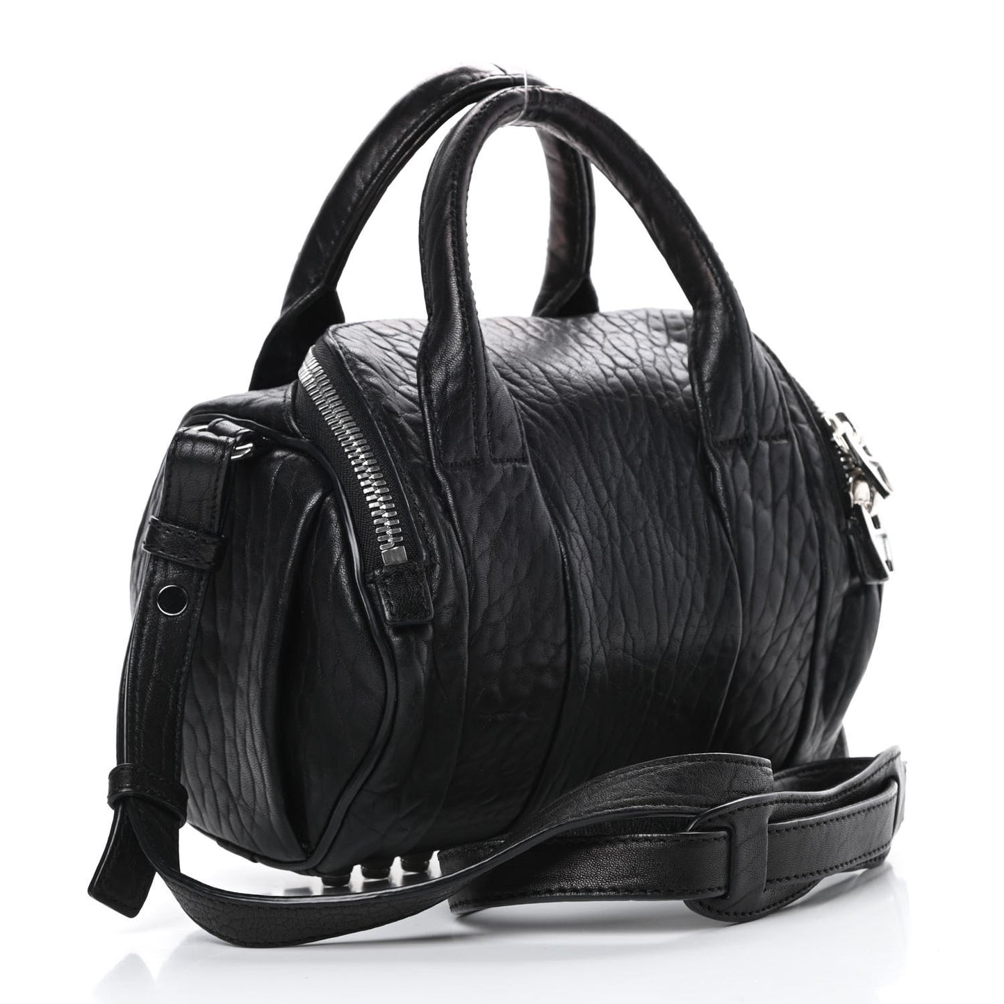 Pebbled Lambskin Mini Rockie Black Rhodium Hardware