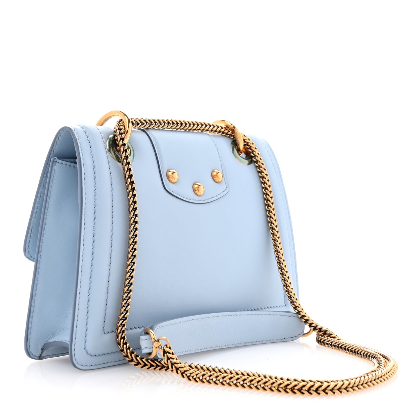 Smooth Calfskin Small DG Amore Envelope Bag Cielo