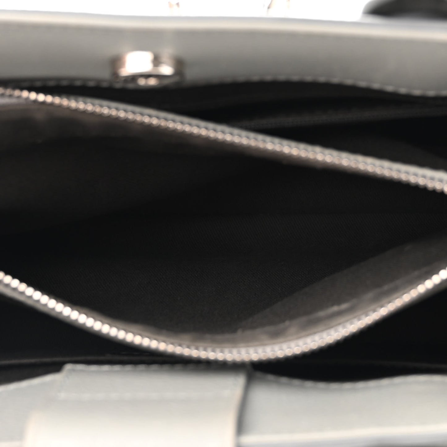 Grained Calfskin Small Neo Executive Shopper Tote Grey