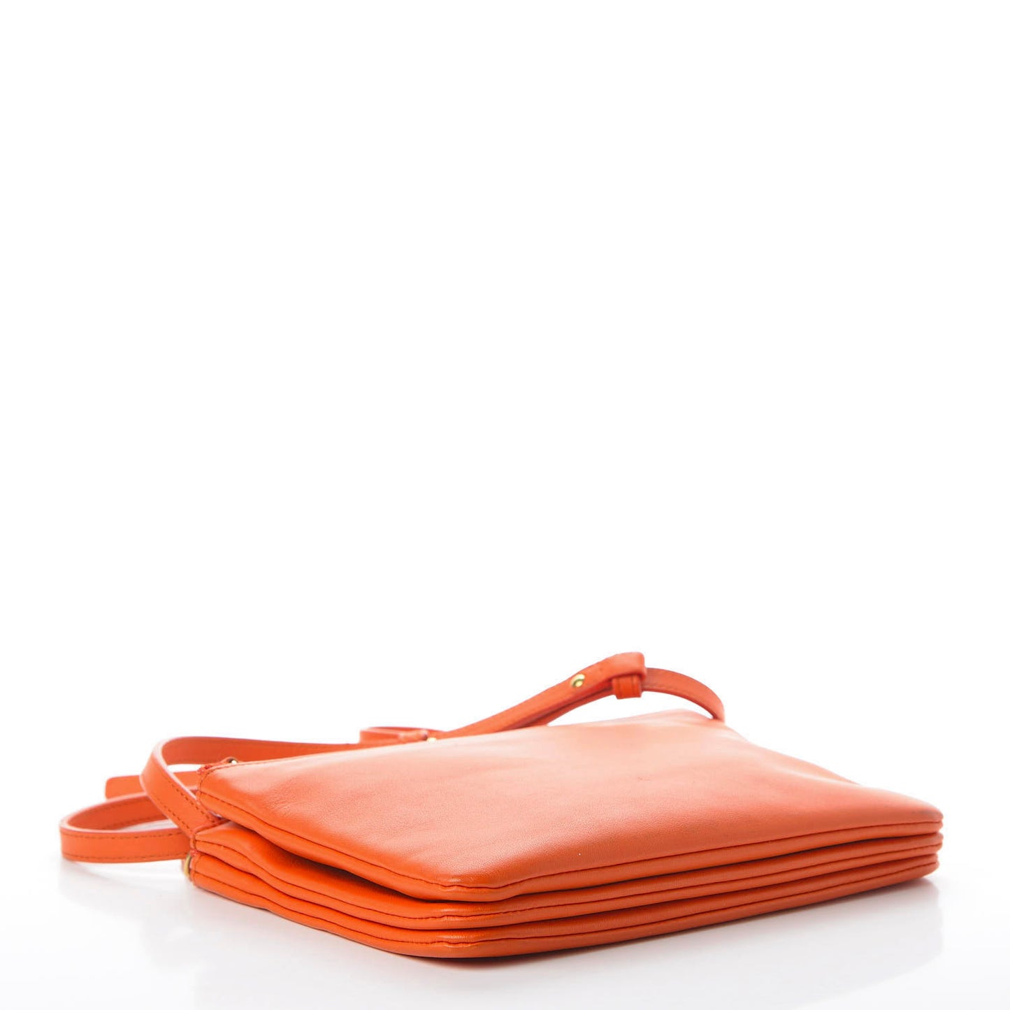 Lambskin Small Trio Crossbody Bag Bright Orange
