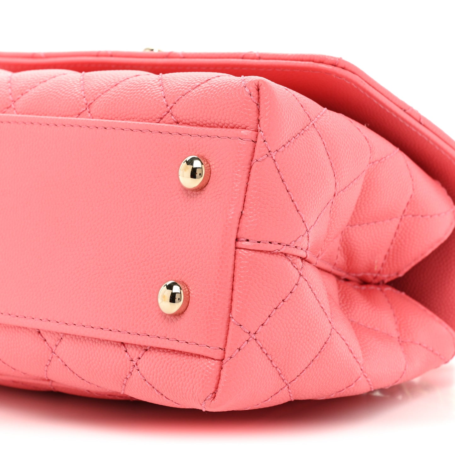 Caviar Quilted Mini Coco Handle Flap Pink
