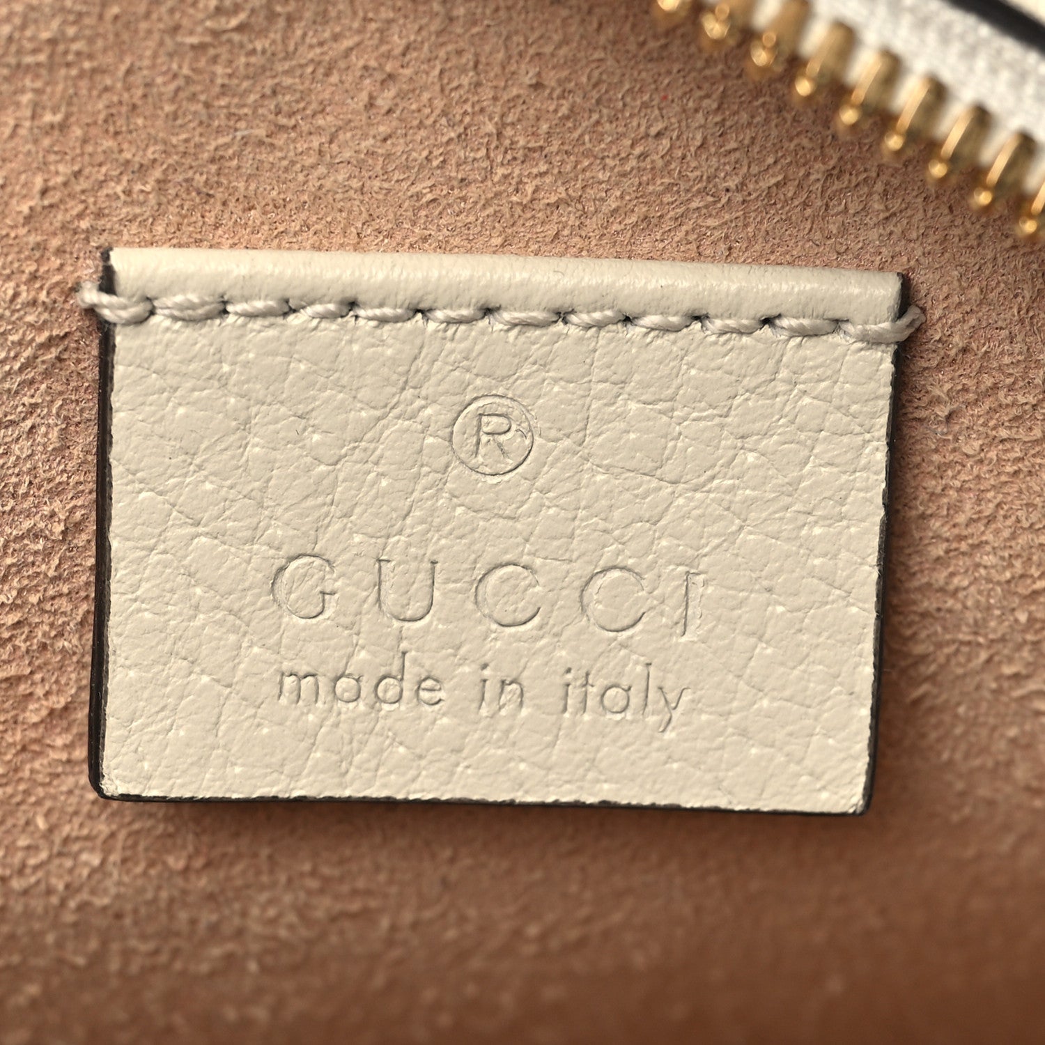 Gucci Textured Calfskin Web Mini Ophidia Round Shoulder Bag Mystic White 6 of 10