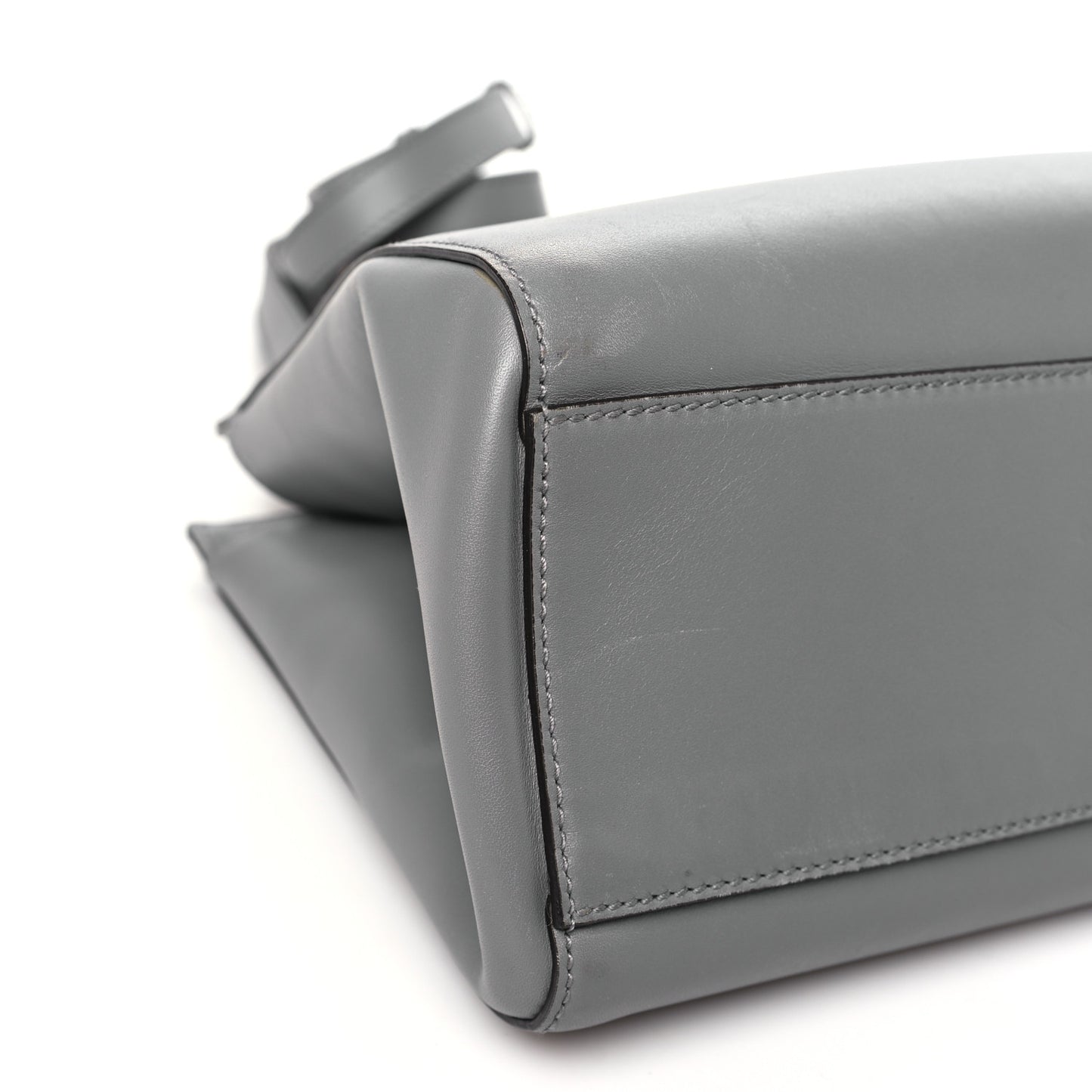 Nappa Bamboo Small Nymphaea Top Handle Bag Grey