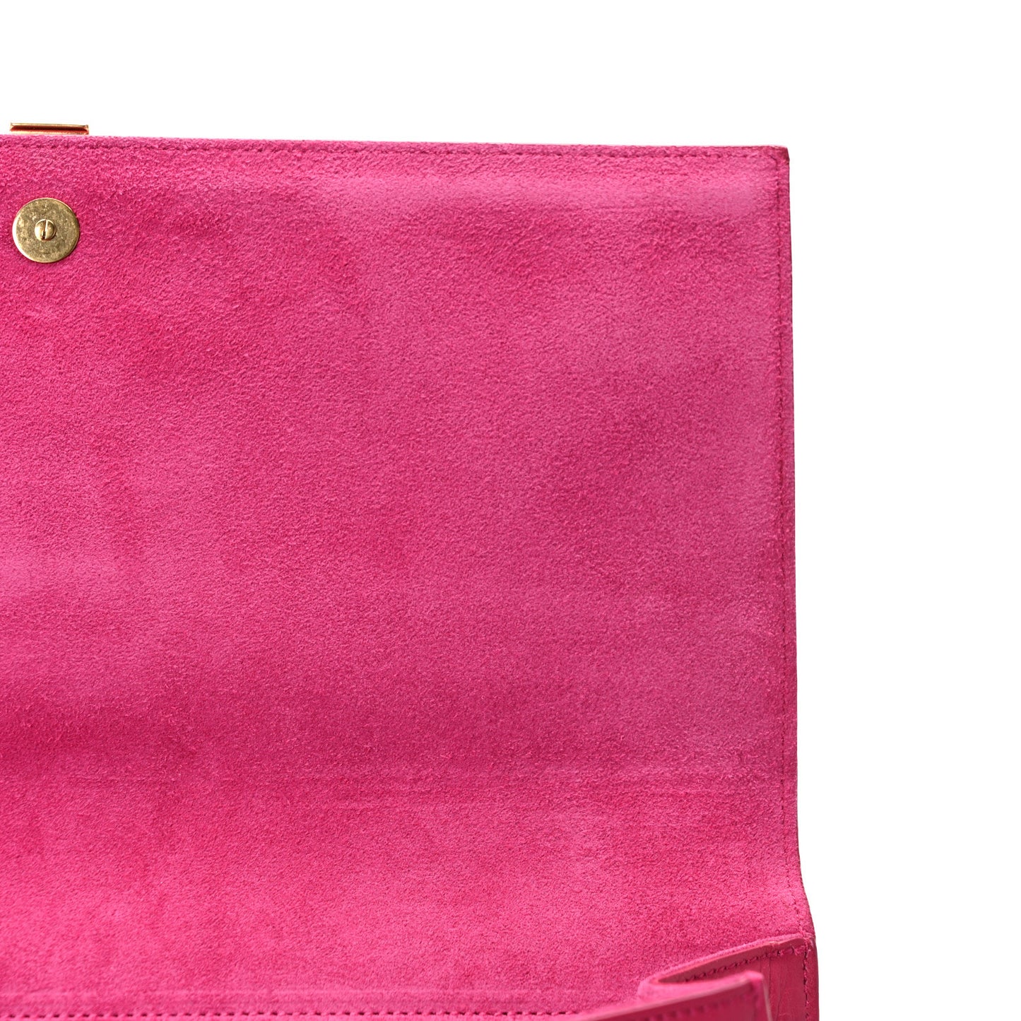 Calfskin Classic Y Ligne Clutch Fuchsia