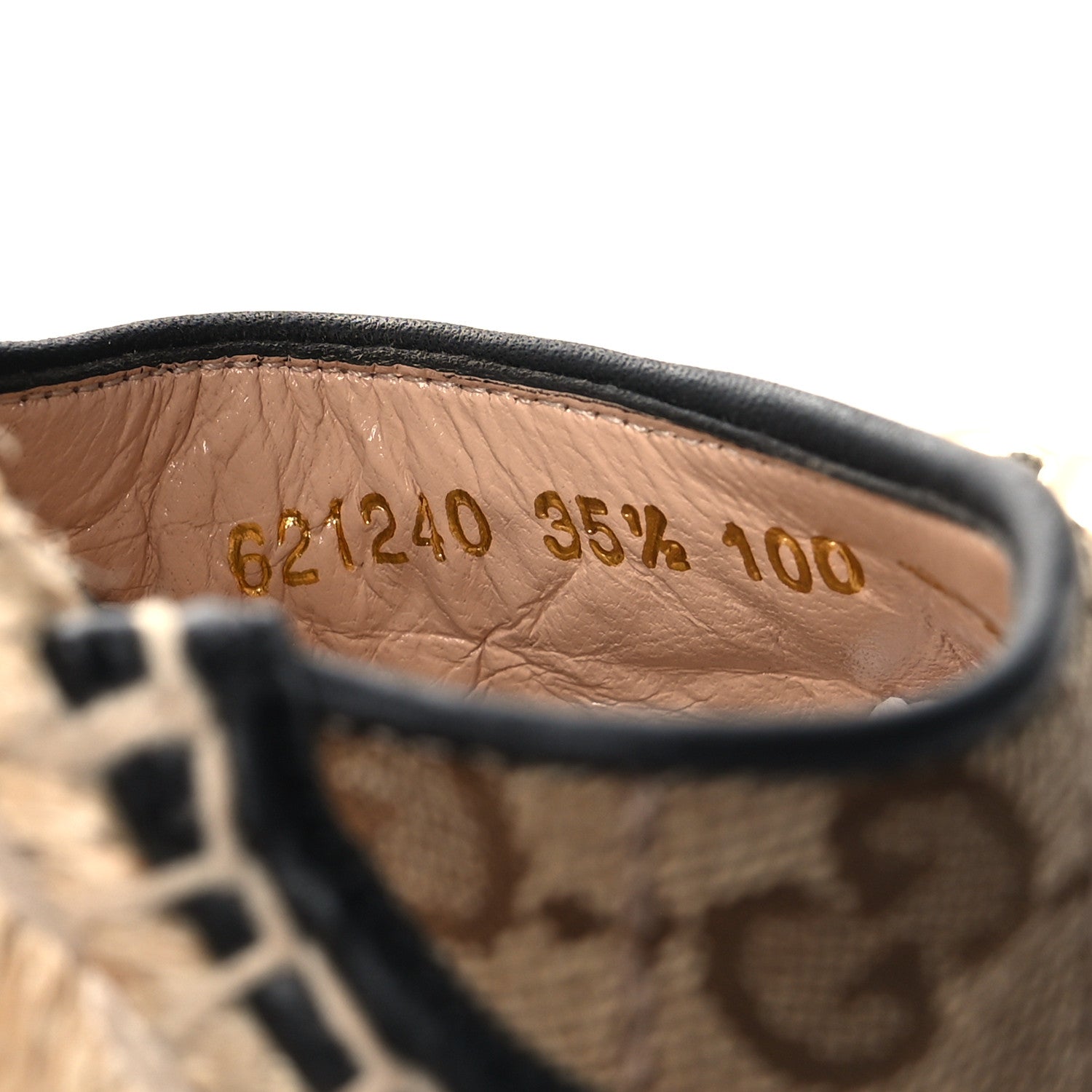 Gucci Monogram Matelasse GG Marmont Ankle Wrap Platform 35/120mm Espadrille Wedges 35.5  35.5 Beige Ebony Black Sand Storm 7 of 10