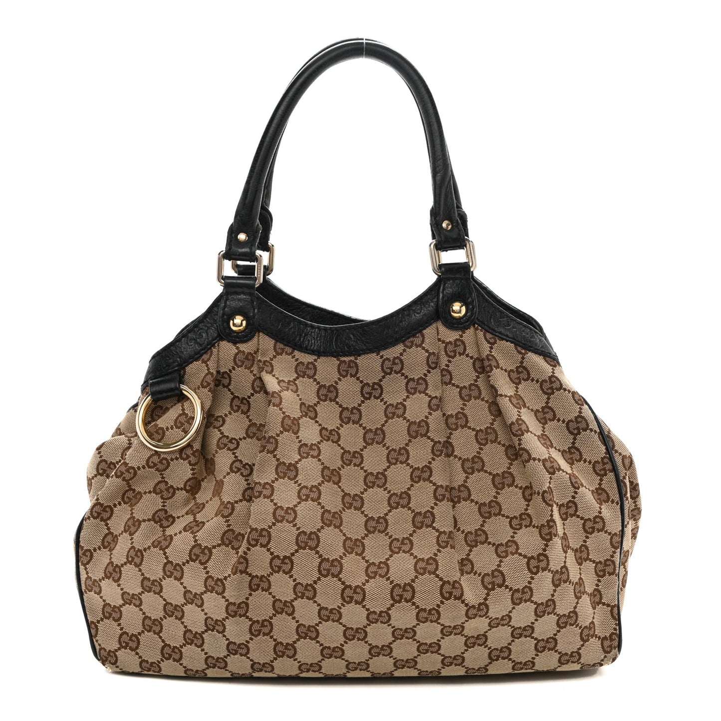 Monogram Medium Sukey Tote Beige Ebony Black
