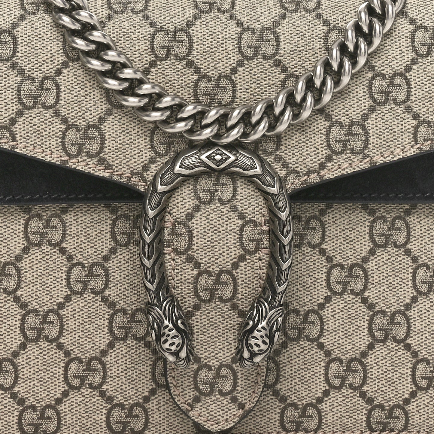 GG Supreme Monogram Mini Dionysus Shoulder Bag Black