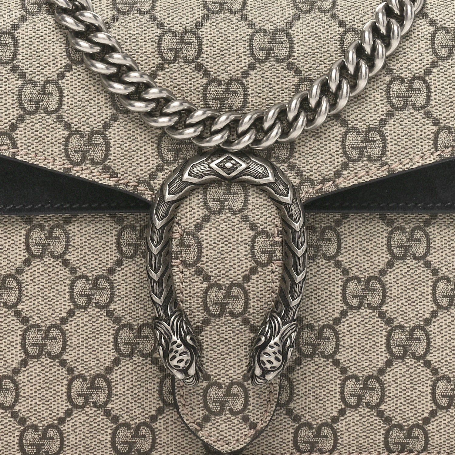 Gucci GG Supreme Monogram Mini Dionysus Shoulder Bag Black 9 of 11