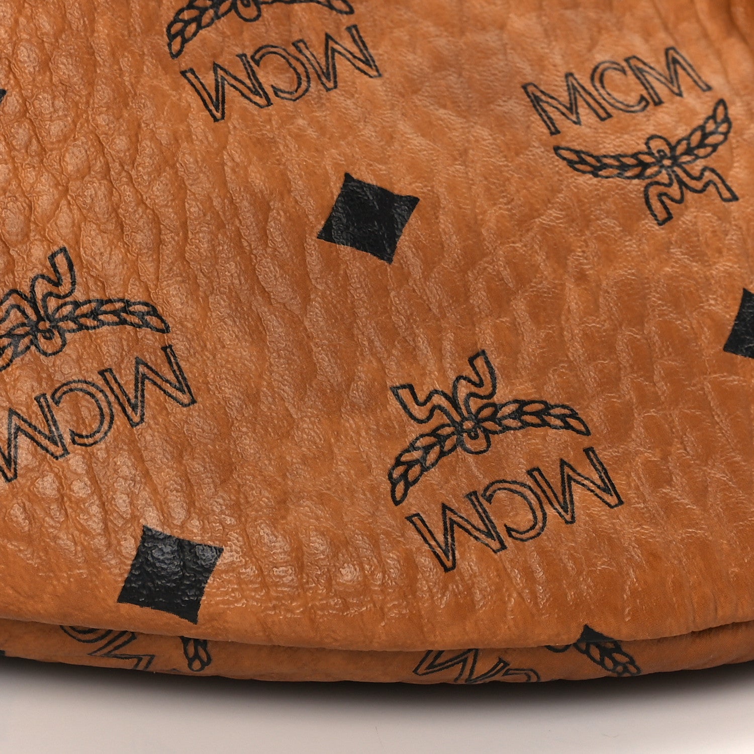 MCM Visetos Medium Fusten Belt Bag Cognac 8 of 9